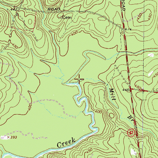 Topographic Map of Mill Branch, SC