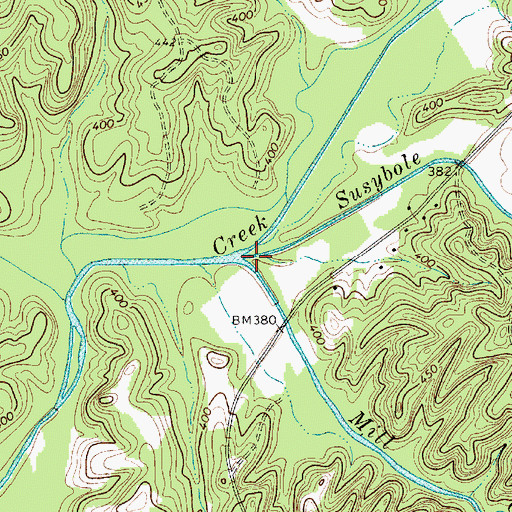 Topographic Map of Mill Creek, SC