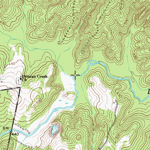 Topographic Map of Millers Fork, SC