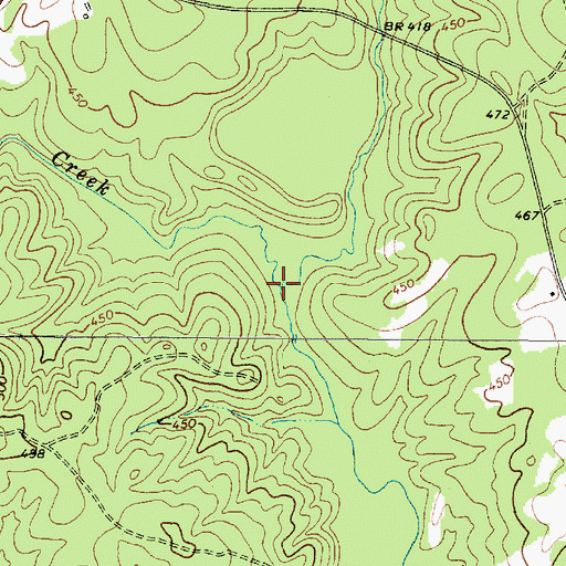 Topographic Map of Mills Creek, SC