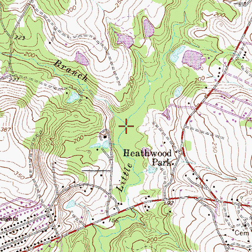 Topographic Map of Mims Branch, SC