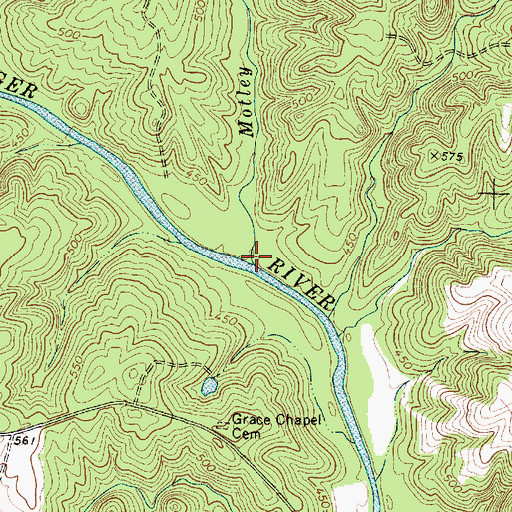 Topographic Map of Motley Branch, SC