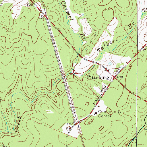 Topographic Map of Mount Carmel Branch, SC