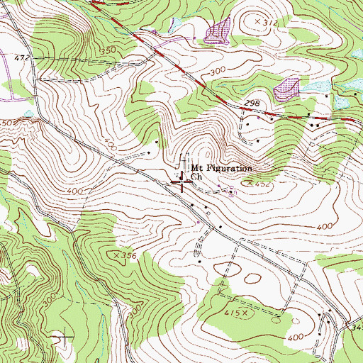 Topographic Map of Mount Figuration Church, SC