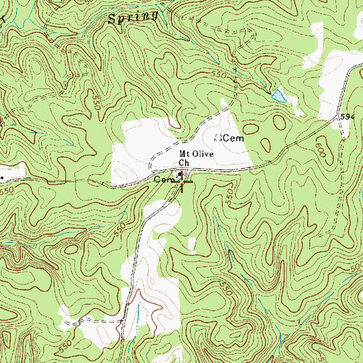Topographic Map of Mount Olive Church, SC