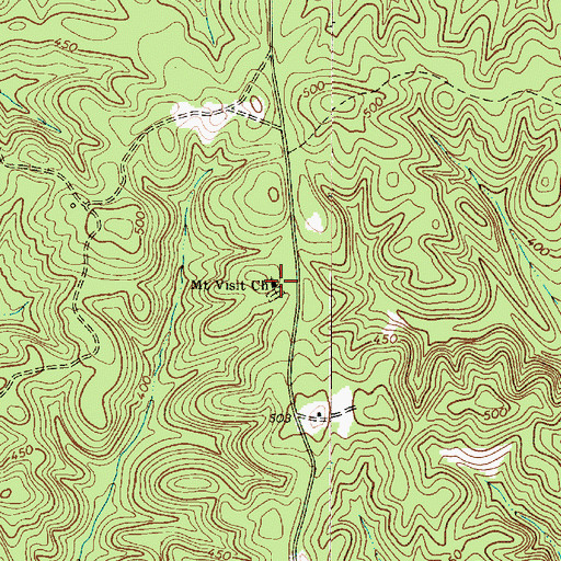 Topographic Map of Mount Visit Church, SC