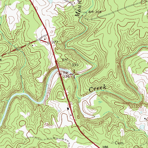 Topographic Map of Mountain Creek, SC