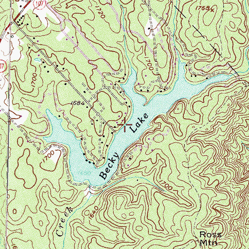 Topographic Map of Lake Becky, SC