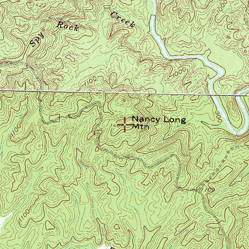 Topographic Map of Nancy Long Mountain, SC