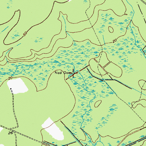 Topographic Map of Ned Dam, SC