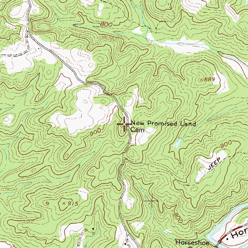 Topographic Map of New Promised Land Cemetery, SC