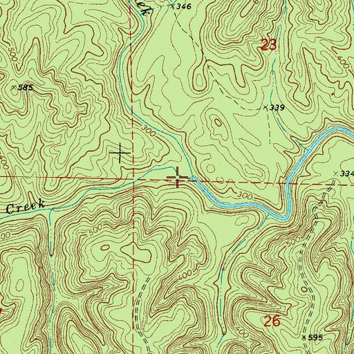 Topographic Map of Moore Creek, AL
