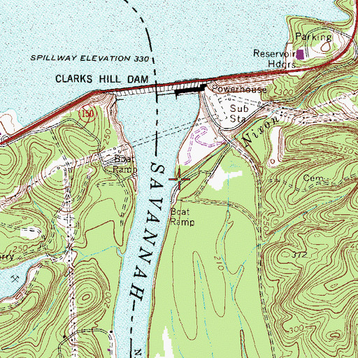 Topographic Map of Nixon Branch, SC