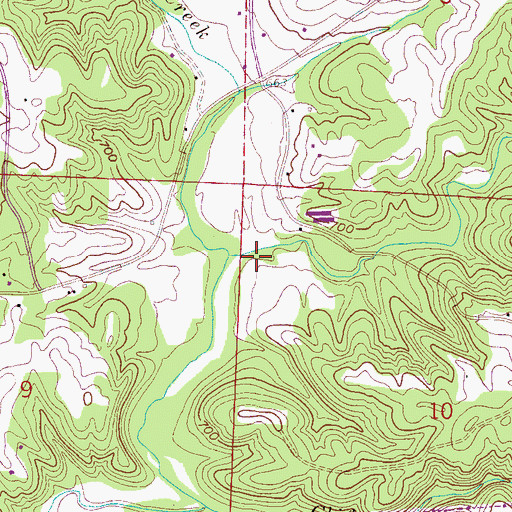 Topographic Map of Moore Creek, AL