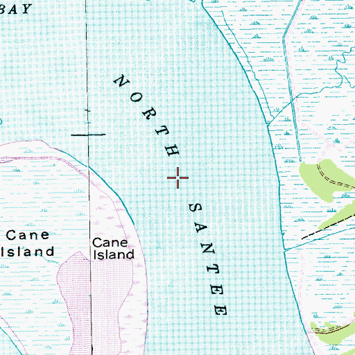 Topographic Map of North Santee Bay, SC