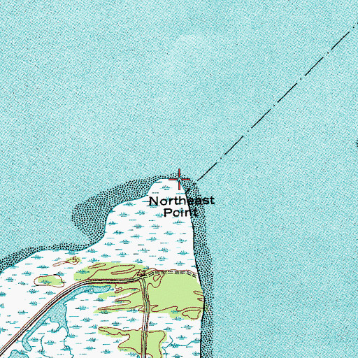 Topographic Map of Northeast Point, SC