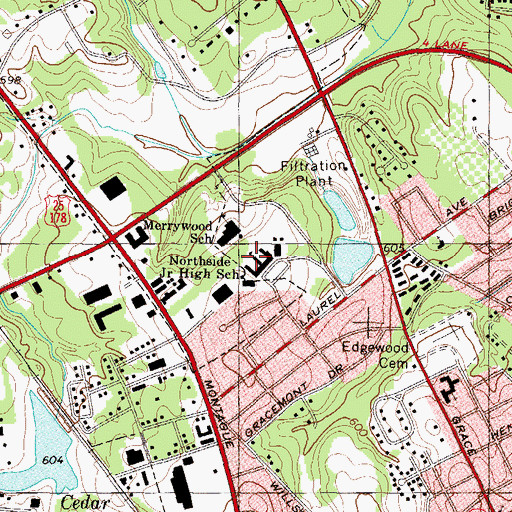 Topographic Map of Northside Junior High School, SC