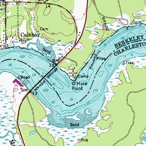 Topographic Map of O'Hare Point, SC
