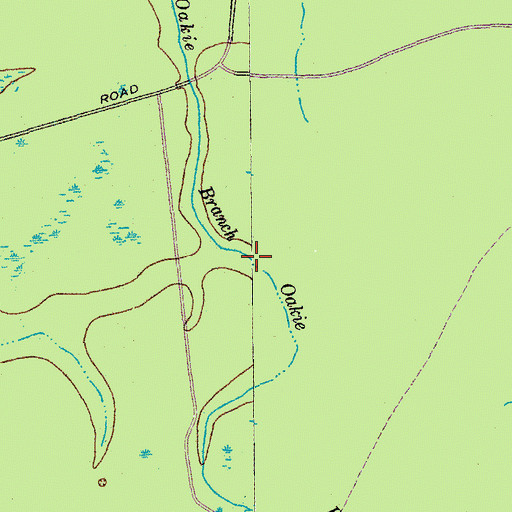 Topographic Map of Oakie Branch, SC