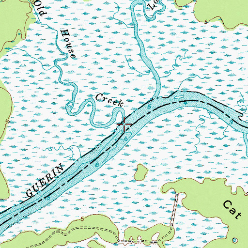 Topographic Map of Old House Creek, SC