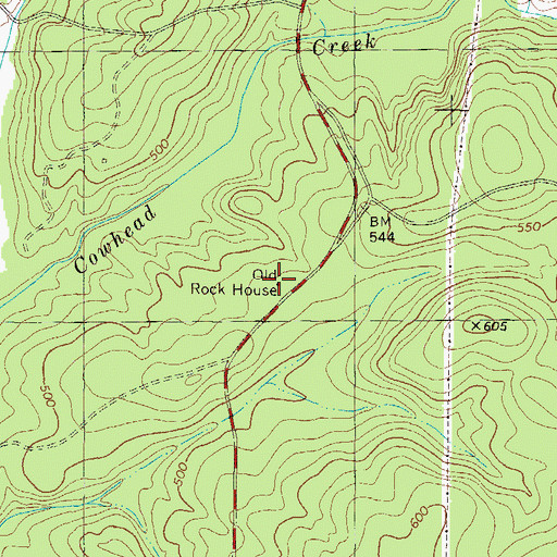 Topographic Map of Old Rock House, SC