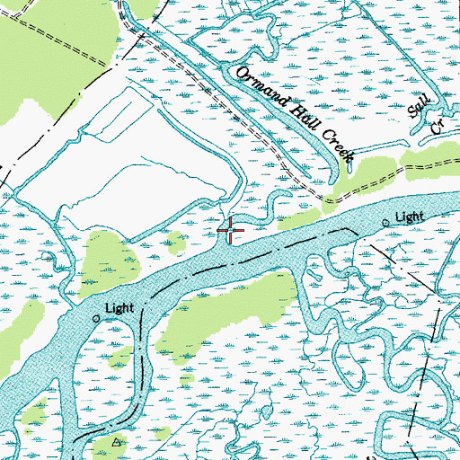 Topographic Map of Ormand Hall Creek, SC