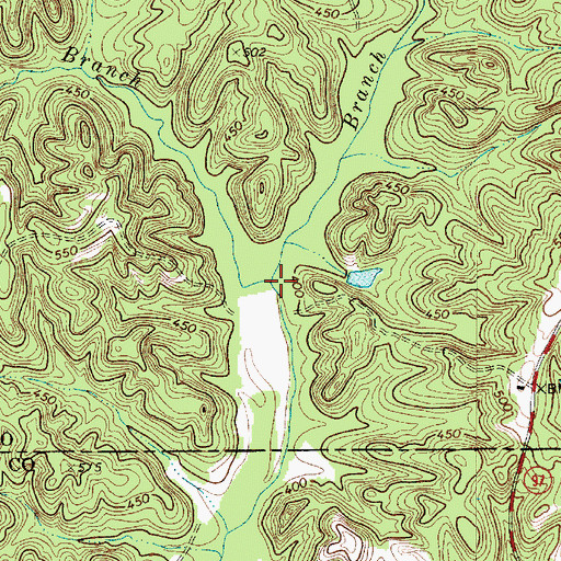 Topographic Map of Palmer Branch, SC