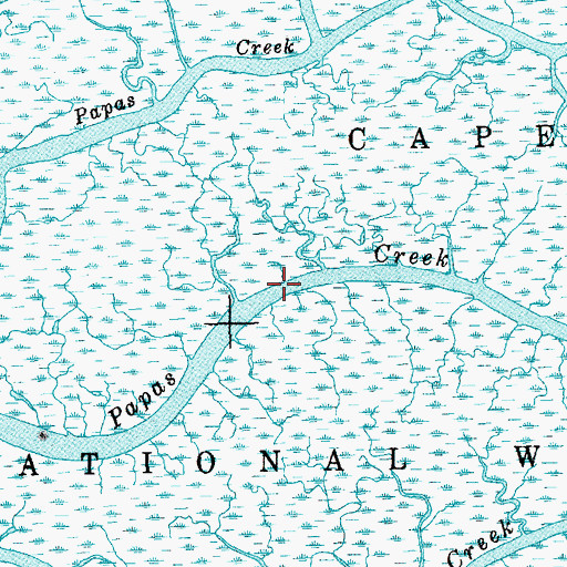 Topographic Map of Papas Creek, SC