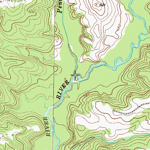 Topographic Map of Penny Creek, SC