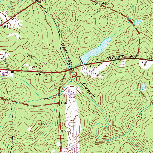 Topographic Map of Persimmon Branch, SC