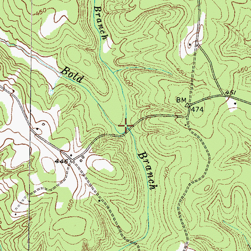 Topographic Map of Persimmon Branch, SC