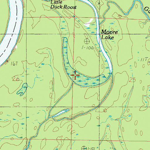 Topographic Map of Moore Lake, AL