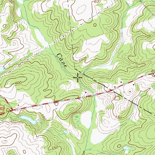 Topographic Map of Pickens Creek, SC