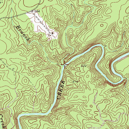 Topographic Map of Pike Branch, SC