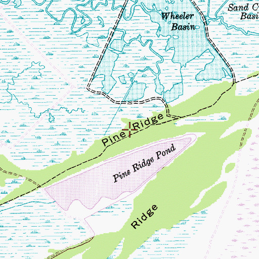 Topographic Map of Pine Ridge, SC