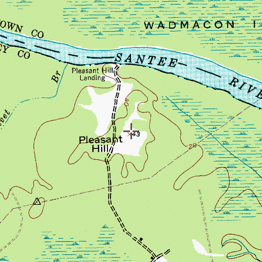 Topographic Map of Pleasant Hill, SC