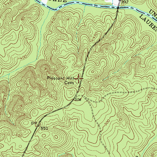 Topographic Map of Pleasant Hill Cemetery, SC