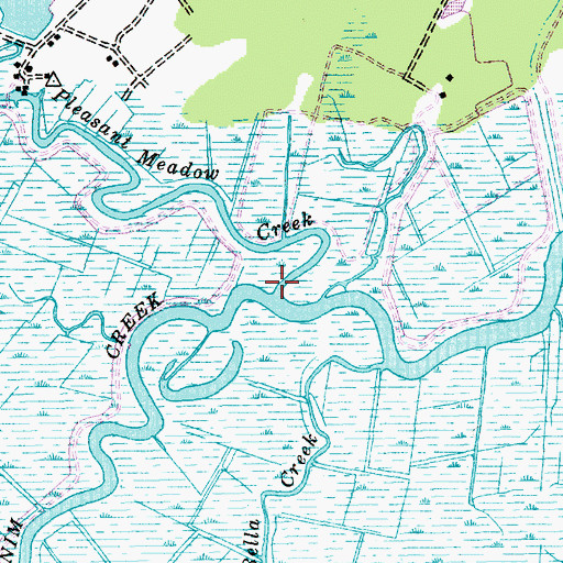 Topographic Map of Pleasant Meadow Creek, SC