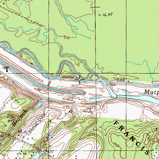 Topographic Map of Ponteaux Branch, SC