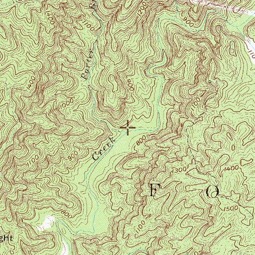 Topographic Map of Porter Branch, SC