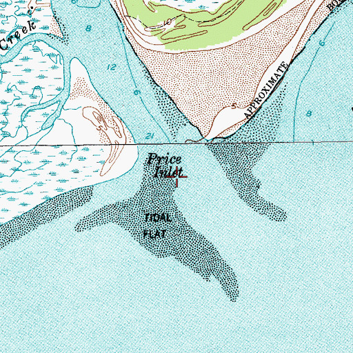 Topographic Map of Price Creek, SC
