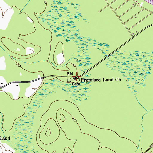 Topographic Map of Promised Land Church, SC