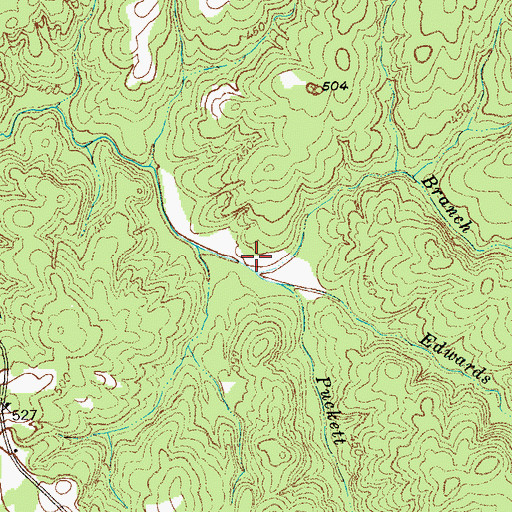 Topographic Map of Puckett Branch, SC