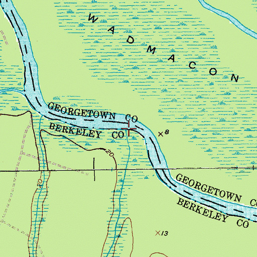 Topographic Map of Put-on Branch, SC