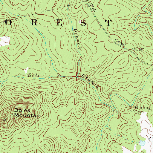 Topographic Map of Quaker Branch, SC