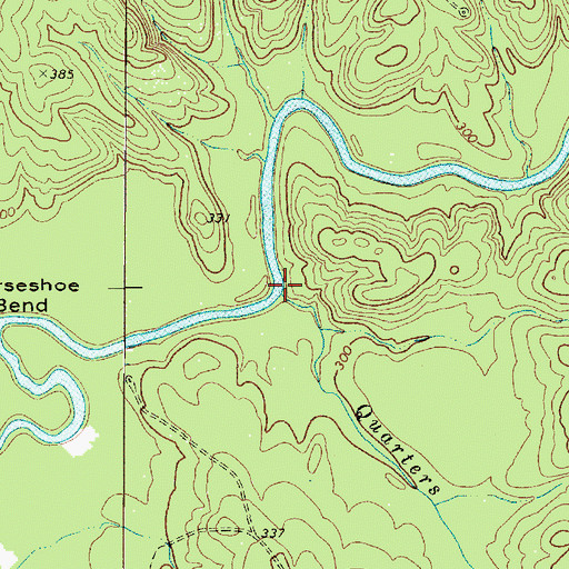 Topographic Map of Quarters Branch, SC