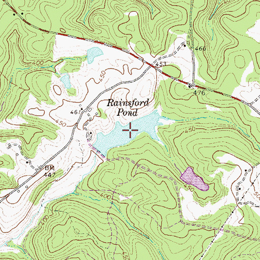 Topographic Map of Rainsford Pond, SC