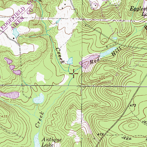 Topographic Map of Red Hill Branch, SC
