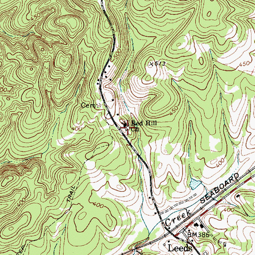 Topographic Map of Red Hill Church, SC