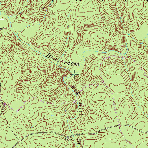 Topographic Map of Red Hill Spring Branch, SC